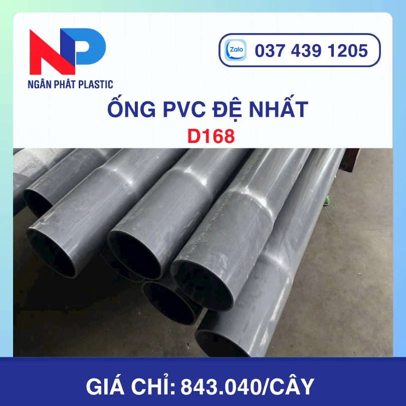 Ống Nhựa PVC D168 Đệ Nhất
